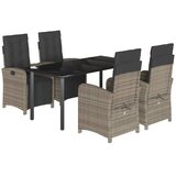  5-dijelni vrtni blagovaonski set sivi od poliratana Siva Dužina stola 160 cm | shoptok.hr