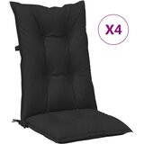  Set Jastučića za Stolicu s Visokim Naslonom 4 pcs Melange Crna | shoptok.hr