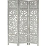 Sobna pregrada s 3 panela siva 120 x 165 cm masivno drvo manga | shoptok.hr
