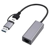 GEMBIRD EUROPE USB-A + Type-C to Ethernet LAN GEMBIRD USB 3.1 + type-C Gigabit network adapter, space grey, A-USB3AC-LAN-01 Cijene