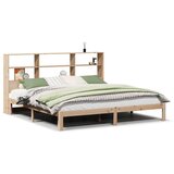 vidaXL Knjižna postelja brez vzmetnice 180x200 cm trdna borovina | Shoptok.si