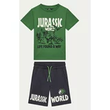 OVS Komplet majica in športne kratke hlače 2007294 Zelena Regular Fit