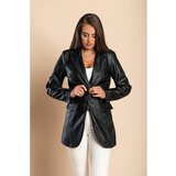 Fenzy blazer iz umetnega usnja 81095, črn | Shoptok.si