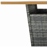  5-dijelni vrtni barski set od poliratana s jastucima sivi Siva 80 x 80 x 110 cm | Shoptok.si