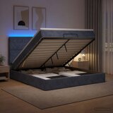  Krevet od pjene s madracem i LED-om Tamnosiva 140 x 200 cm | shoptok.hr