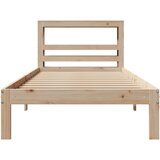 Okvir kreveta s uzglavljem 90 x 200 cm od masivne borovine | shoptok.hr