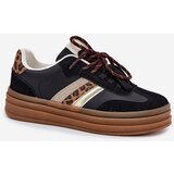 Boto Womens Platform Sneakers With Double Lacing Panther Black Niteria | ePonuda.com