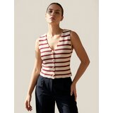 Sinsay Pamučni prugasti prsluk | shoptok.hr