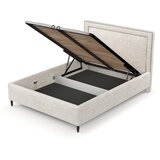 Maison de Rêve Krem tapecirani bračni krevet s prostorom za odlaganje s podnicom 160x200 cm Baleine – | shoptok.hr