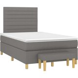  Krevet s oprugama i madracem tamnosivi 120 x 200 cm od tkanine | shoptok.hr