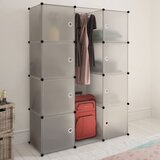 vidaXL Modularna omarica z 9 predelki 37 x 115 x 150 cm bela Cene