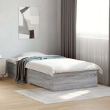 vidaXL Posteljni okvir s predali siva sonoma 100x200 cm inženirski les | Shoptok.si