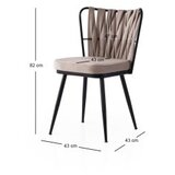 Hanah home set stolica Kusakli-222 V4, 67,5x63x103,5 cm, 4 dijela, Smeđa | Eponuda.ba