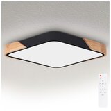  Brilagi - LED prigušiva svetiljka PILANA LED/60W/230V hrast/crna 56x56 cm + daljinski upravljač | Eponuda.com
