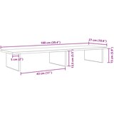  Stalak za Monitor Crni hrast 100 x 27 x 15 cm Konstruirano drvo | shoptok.hr