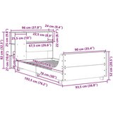  Posteljni okvir brez vzmetnice bel 90x190 cm trdna borovina, (22053839) | Shoptok.si