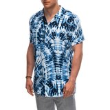 Ombre Men's viscose patterned short sleeve shirt OM-SHPS-0113 cene