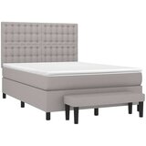  Box spring posteljni z vzmetnico svetlo siv 140x190 cm blago, (20737366) | Shoptok.si