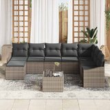 Sjedeća garnitura za vrt 8 kom. Svijetlo siva poliratan Svjetlosiva 288,5 x 123,5 x 85 cm | Shoptok.si