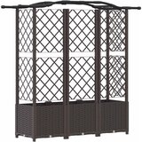  Povišeni krevet s mrežom i krovom Smeđa 163 x 40 x 141 cm PP | shoptok.hr