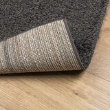  Čupavi moderni tepih s visokim vlaknima antracit 80 x 250 cm | shoptok.hr
