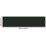 Balkonski zastor tamnozeleni 120 x 500 cm HDPE - Tamnozelena 120 x 500 cm | shoptok.hr