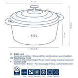 Kela OKRUGLI PEKAČ CALIDO, 4,6l GUSANO ŽELJEZO SVJETLOSIVA | shoptok.hr