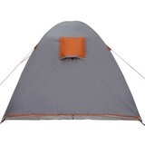 vidaXL Šotor z dome s streho s shranjevanjem Siva in oranžna 384 x 254 x 170 cm | Shoptok.si