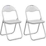  Sklopiva stolica 2 pcs Bijela i siva 48 x 43,5 x 81 cm | Eponuda.com