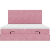vidaXL Otomanski posteljni okvir z vzmetnicami roza 160x200cm žamet, (21608911) | Shoptok.si