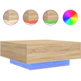  Stolić za kavu s LED svjetlima boja hrasta sonome 80x80x31 cm | shoptok.hr