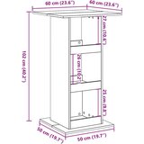 vidaXL Barski stol s prostorom boja artisian hrast 60x60x102 cm drveni | shoptok.hr