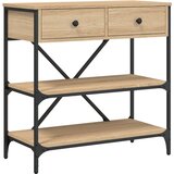 Maison Chic konzolna miza - miza ob steni sonoma hrast 75x34,5x75 cm inženirski les, (21786507) | Shoptok.si