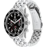Tommy Hilfiger Analogni sat '85' crna / srebro / bijela | shoptok.hr