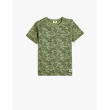 Koton T-Shirt Short Sleeve Crew Neck Leaf Printed Cotton Cene