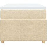 vidaXL Box spring postelja z vzmetnico krem 100x200 cm blago, (21290942) | Shoptok.si