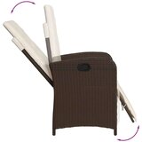  3-dijelni bistro set s jastucima smeđi od poliratana | shoptok.hr