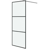 Pregrada za tuš črna 80x195 cm motno ESG steklo, (20683783) | Shoptok.si