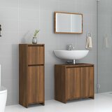 Maison Chic Kopalniški sestavi - Kopalniška garnitura 3-delna rjavi hrast inženirski les, (21787199) | Shoptok.si