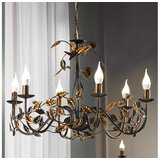  ONLI - Luster na lancu COLLANA 6xE14/6W/230V bronzan/zlatan | Eponuda.com
