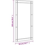 Zidno ogledalo crno 50 x 100 cm pravokutno željezno | Eponuda.com