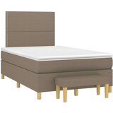 vidaXL Box spring postelja z vzmetnico taupe 120x190 cm blago | Shoptok.si