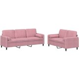 vidaXL 2-dijelni set sofa s jastucima ružičasti baršunasti | shoptok.hr