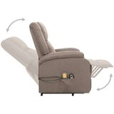  Masažni stol s funkcijo vstajanja taupe blago, (20939625) | Shoptok.si
