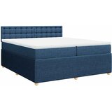 Krevet s oprugama i madracem plavi 200 x 200 cm od tkanine | shoptok.hr