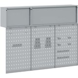  Set od 5 komada ormar za alate i ploča s kukama montirano na zid crni metal | shoptok.hr