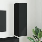 TV zidni ormar Zidne Crna 30 x 31 x 100 cm Konstruirano drvo | shoptok.hr