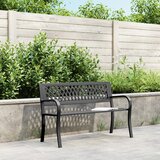  Vrtna klupa crna 120 cm čelična | Eponuda.com