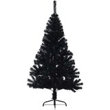 vidaXL Umjetna preddekorirana božićna jelka Črna 120 cm PVC | Shoptok.si