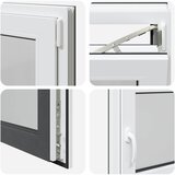  Prozor za podrum RISOR 90 x 60 cm PVC i staklo Antracit | shoptok.hr